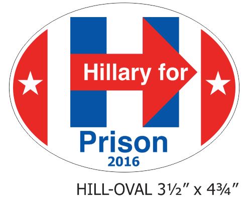 Hillary for Prison - Oval Decal